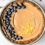 Vegan cheesecake ready to serve