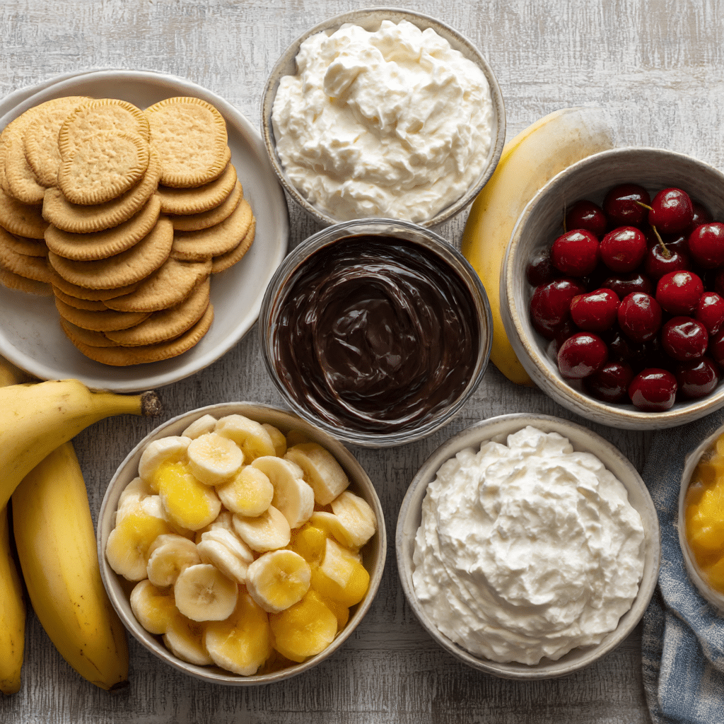 Banana Split Icebox Cake: How to Make It No-Bake Style 8 banana split icebox cake ingredients