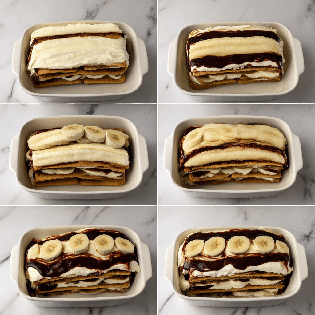 Banana Split Icebox Cake: How to Make It No-Bake Style 9 banana split icebox cake layering