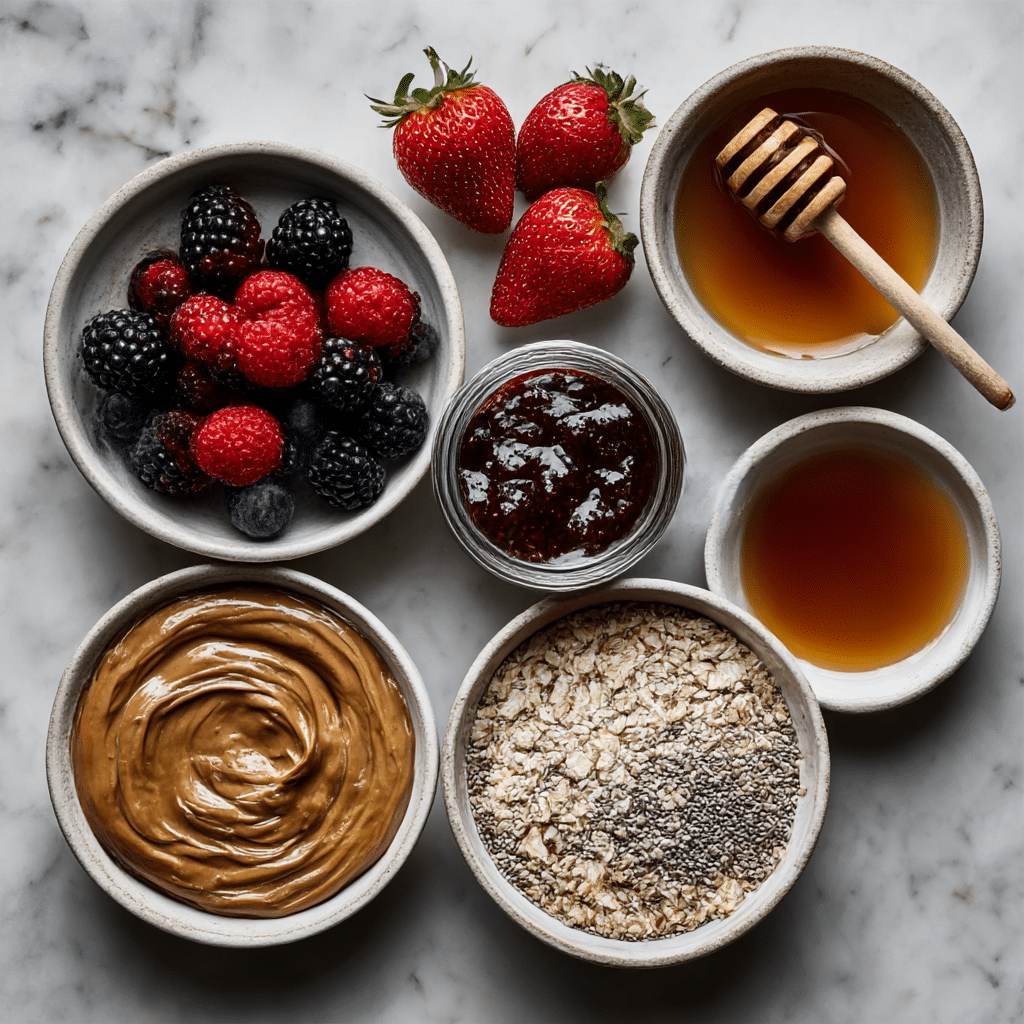chia-jam-bars-ingredients Ingredients for chia jam bars