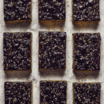 Chia jam bars recipe layout