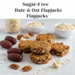 sugar-free flapjacks surrounded by ingredients