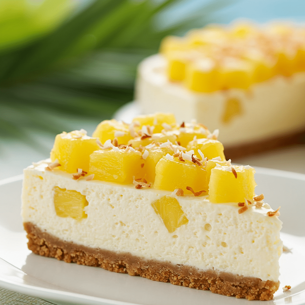 Quick Hawaiian No-Bake Cheesecake (Easy Recipe) 6 hawaiian no bake cheesecake featured
