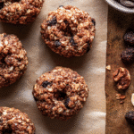 High-Protein No-Bake Energy Bites on parchment paper.