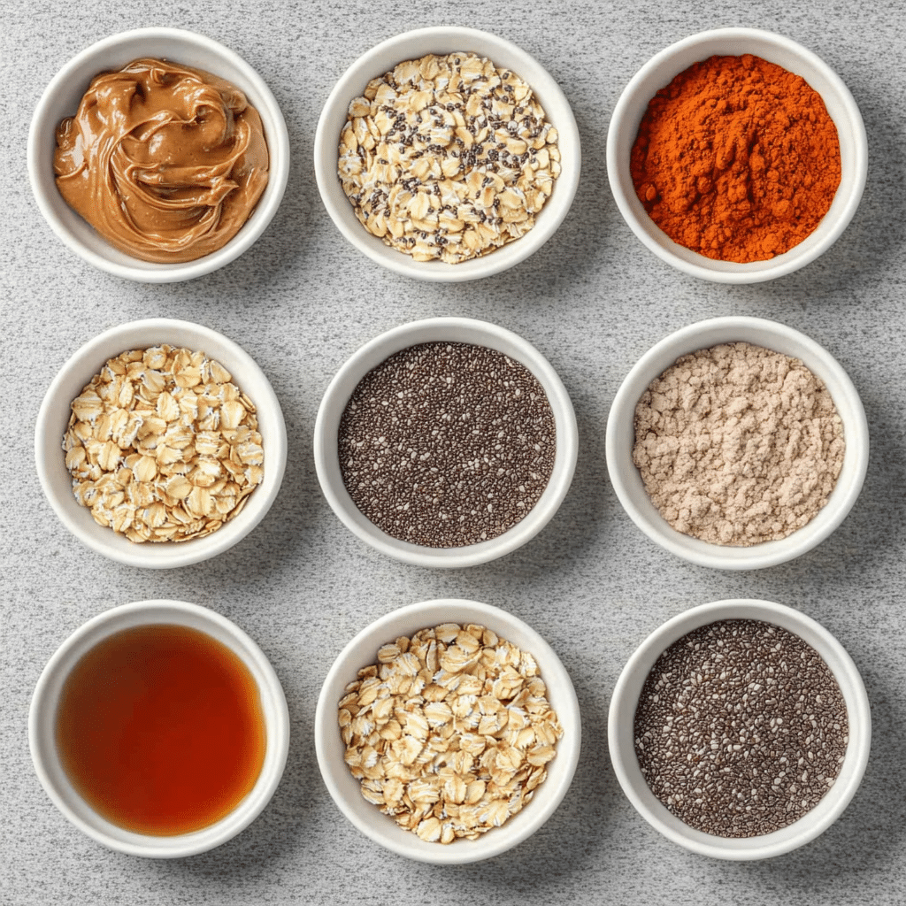 high-protein-no-bake-energy-bites-ingredients Ingredients for high-protein no-bake energy bites