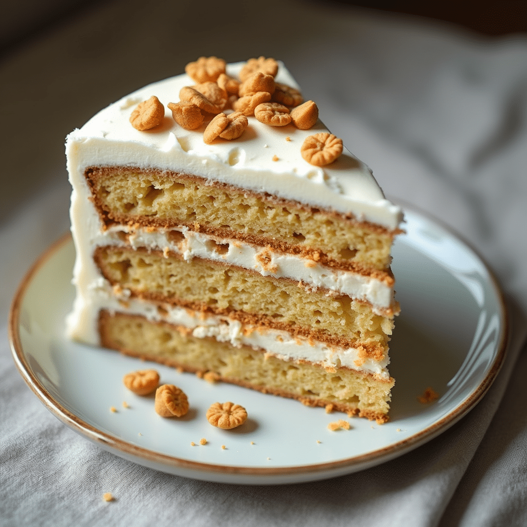 Icebox cake with chilled cookie and cream layers