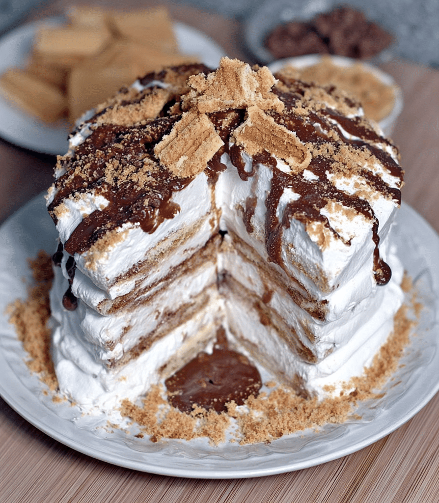 icebox-cake-ingredients Vegan icebox cake ingredients on marble counter