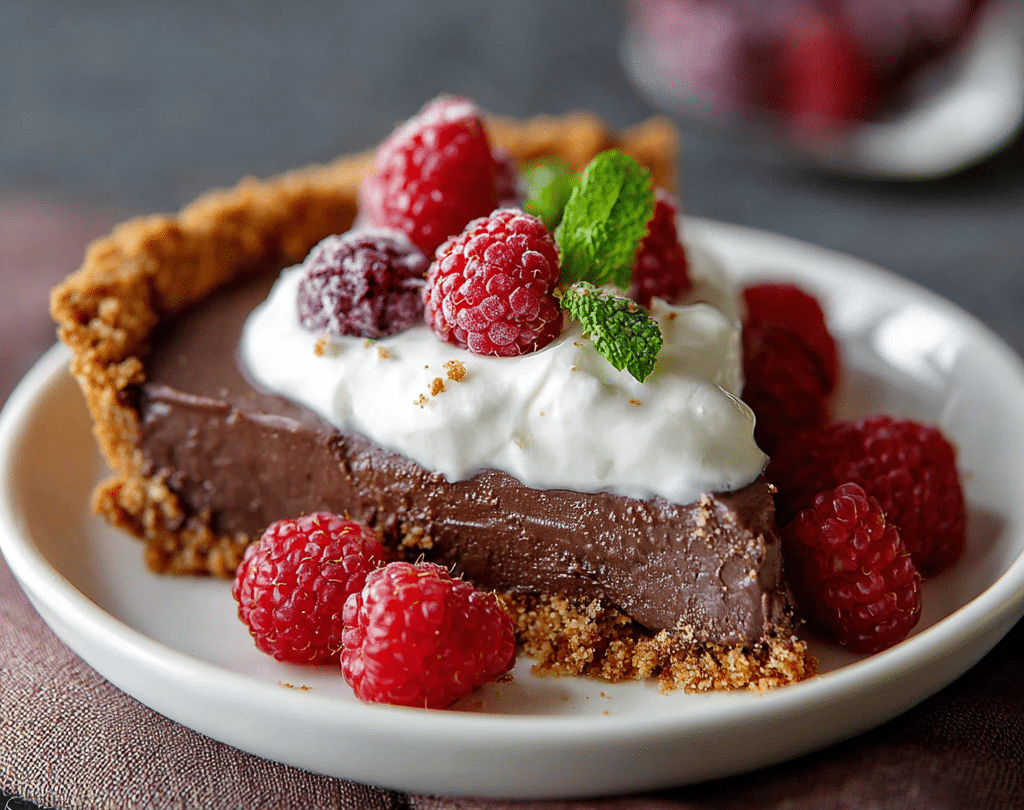 No-Bake Chocolate Tart: What Makes It So Rich And Creamy 6 no bake chocolate tart serving e1750112550288