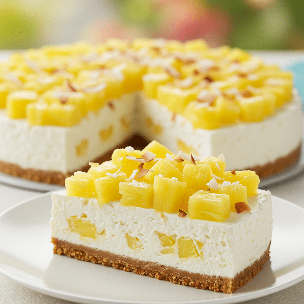 Quick Hawaiian No-Bake Cheesecake (Easy Recipe) 10 served hawaiian no bake cheesecake