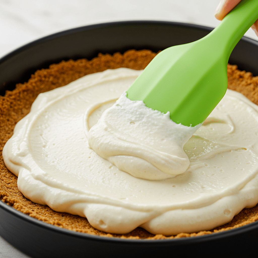 Easy 5-Ingredient No-Bake Vegan Cheesecake 5 spreading cheesecake filling