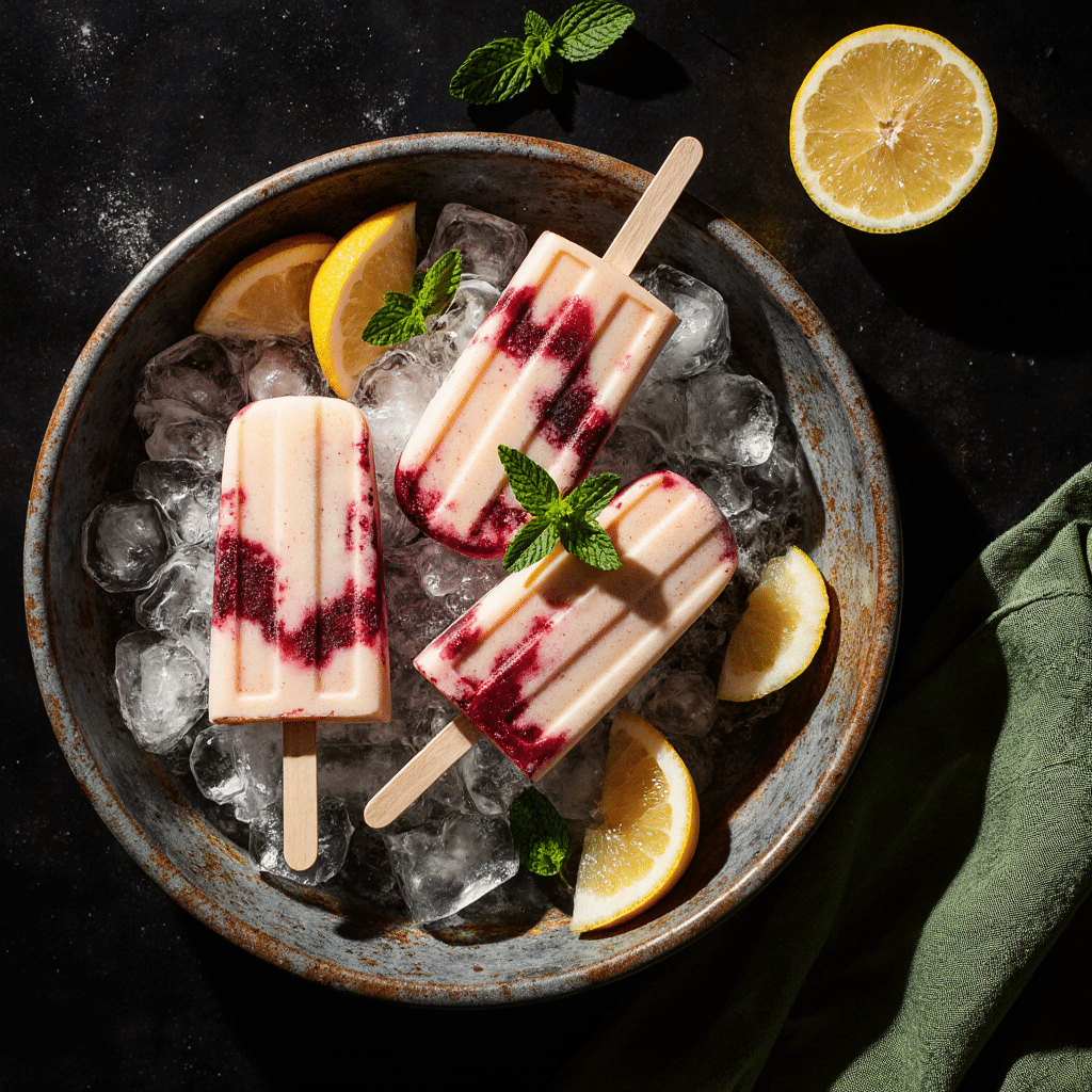vegan-frozen-popsicles-serving Vegan popsicles served on ice
