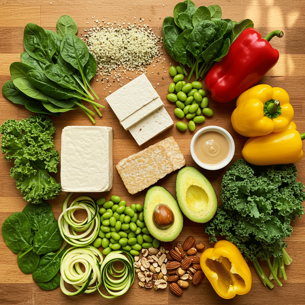 Easy Low-Carb Vegan Meal Plan (High-Protein Recipes Included) 2 low carb vegan meal plan ingredients